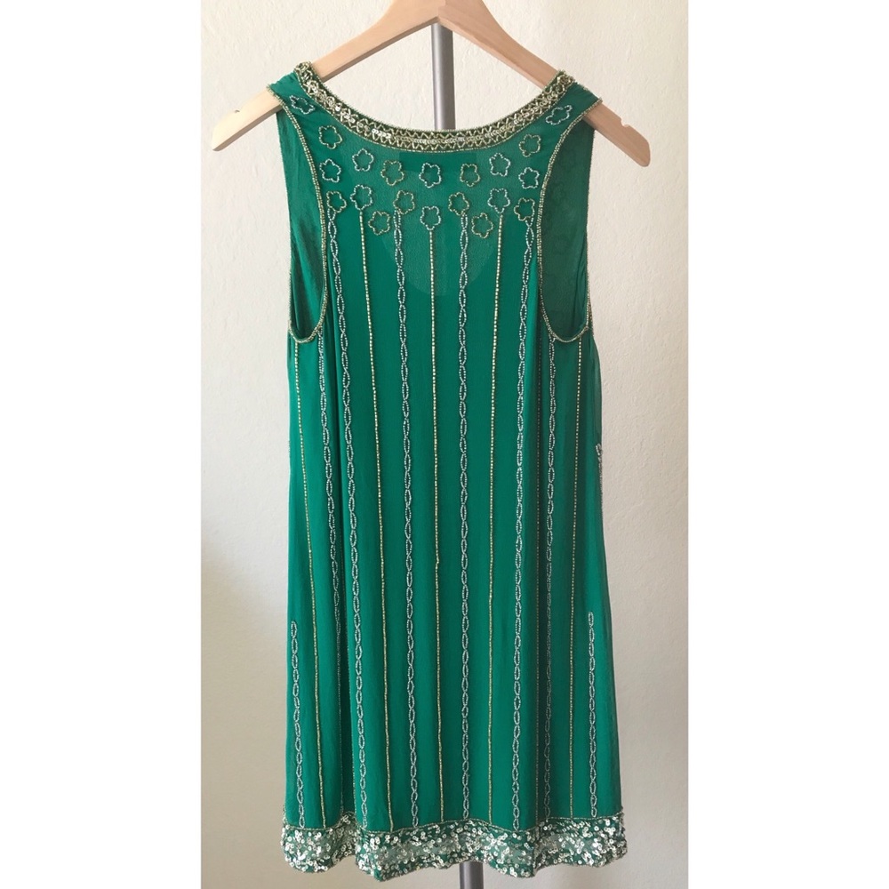 French Connection silk beaded sequined dress